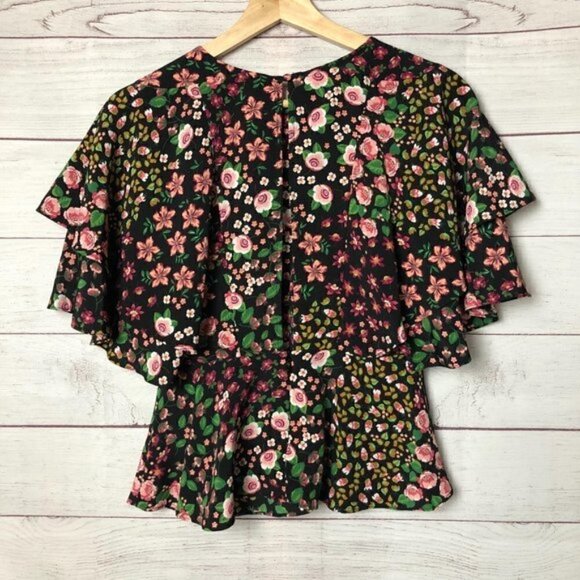 Topshop Austin Patch Floral Short Sleeve 2 - Picture 4 of 6